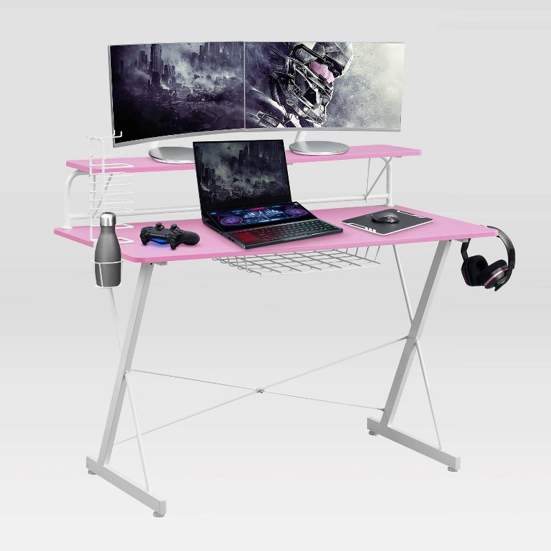 TS 200 Carbon Computer Gaming Desk Pink - Techni Sport, 3 of 9