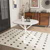 NicBex Modern Round Dining Table with Two Piece Removable Top and Cross Leg,Off-White/Black/White - 2 of 4