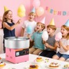 VEVOR Cotton Candy Machine Commercial, 1000W Electric Candy Floss Maker, Easy Use with 15 inch Stainless Steel Bowl and Sugar Scoop, Pink - 2 of 4