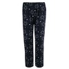 PJ Couture Women's Star Print Notch Pajama Set, Medium, Black - 3 of 4