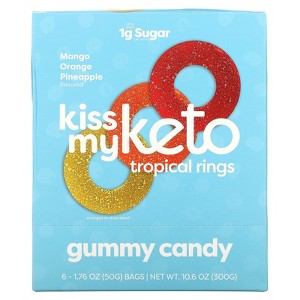 Kiss My Keto Gummies Candy – Low Carb Candy Gummy Rings, Keto Snack Pack – Healthy Candy Gummys – Vegan Candy, Keto Gummy Candy – Keto Candy Gummies - 1 of 3