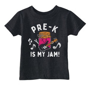 Toddler Funny T Shirts Pre K Is My Jam Sarcastic School Graphic Novelty Tee For Young Kids - Crazy Dog Toddler T Shirt For Foodies - 1 of 4