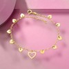Pure Collection by Ross-Simons Italian 14kt Yellow Gold Heart Station Bracelet - 3 of 4