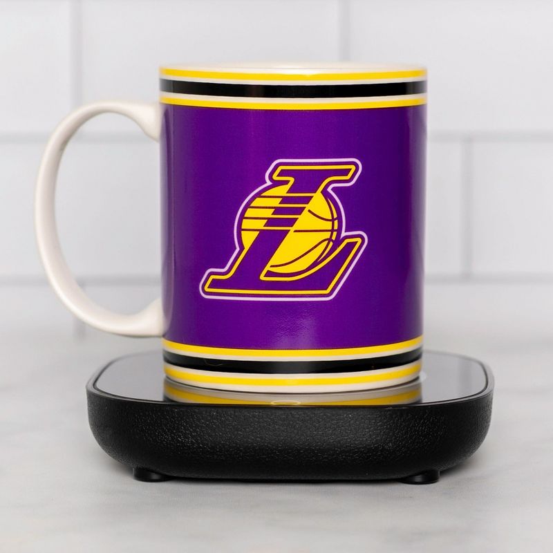 Uncanny Brands NBA Los Angeles Lakers Logo Mug Warmer Set, 2 of 6