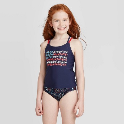 girls american flag swimsuit