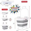 dbest products Folding Gocart Collapsible Laundry Basket On Wheels Grocery Cart Shopping Foldable Pop Up Plastic Hamper Tote - 3 of 4