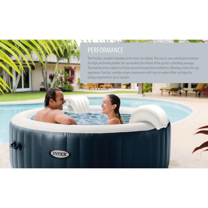 Intex 28431E PureSpa Plus 85 x 25 Inch Inflatable 6 Person Hot Tub with 170 Bubble Jets and Intex 6-Pack of Type S1 Filter Replacement Cartridges, 3 of 6