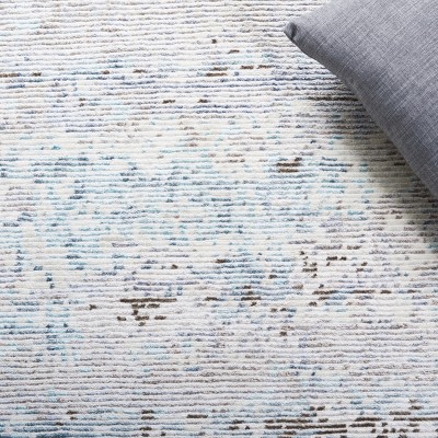 Tiffany Hand-Knotted Blue Abstract Wool Blend 6' x 9' Rug
