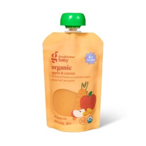 Apple Carrot Food Pouch - Carrot Orange - 3.5oz - Good & Gather™ - 1 of 2