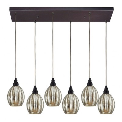 Elk Home Danica 6 - Light Pendant in  Oiled Bronze
