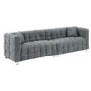 CAVINAS Teddy Fleece Loveseat Sofa with 2 Throw Pillows, Vintage Sofa Couch with Sturdy Hardware Foot Support for Living Room, Bedroom - 4 of 4