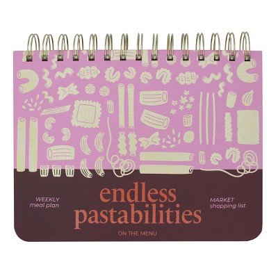 Continental Accessory Weekly Meal Planner Twin Wire Texture Hard Cover Journal 6.75"x8" 128 Sheets