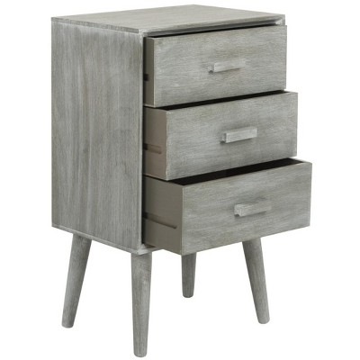 Pomona Slate Grey 3-Drawer Transitional Accent Table