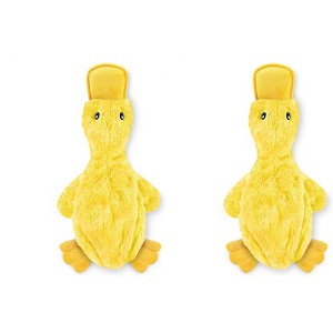 Link Active Crinkle Dog Toy for Small, Medium, and Large Breeds, Cute No Stuffing Duck with Soft Squeaker (2 Pack) - 1 of 4