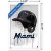 Trends International MLB Miami Marlins - Drip Helmet 22 Framed Wall Poster Prints - 3 of 4