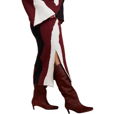 ELOQUII Calf Hair Kitten Heel Boot