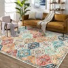Washable Rug Vintage Floral Floor Carpet with Anti Slip Backing - 2 of 4