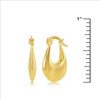 Classic Gold 14K Yellow Gold, 19x15mm Puffed Hoop Earrings - Gold - 2 of 3