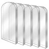 5 Pack Garment Bag for Hanging Clothes Dustproof Waterproof Hanging Clothes Storage Bag Clear Transparent Suits Cover for Sweater Jacket Coat Dress - 4 of 4