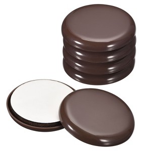 Unique Bargains Plastic Self-adhesive Smooth Round Carpeted Vinyl Sliding Pad - 1 of 4