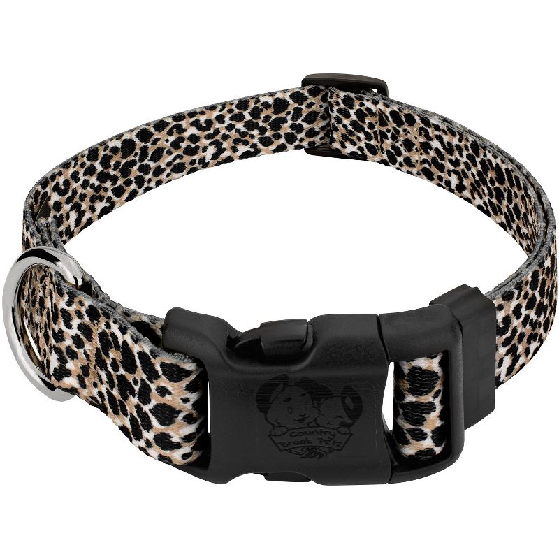 Country Brook Petz Deluxe Cheetah Dog Collar - Made in the U.S.A, 1 of 6
