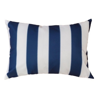 TopComfy Support Pillow Horizon Stripe Weather Resistant Soft for Patio and Indoor, Blue, 17"*17"*10"