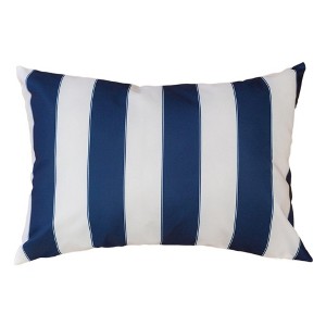 TopComfy Support Pillow Horizon Stripe Weather Resistant Soft for Patio and Indoor, Blue, 17"*17"*10" - 1 of 4