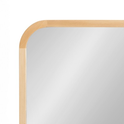 Natural Wood Rectangular Vanity Wall Mirror, 24 x 36