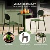 WestinTrends Playa 3-Piece Outdoor Round Metal Patio Dining Table Set With Stackable Resin Patio Side Chairs - 3 of 4