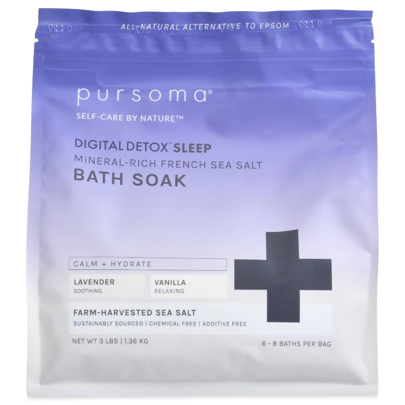 Pursoma Digital Detox Sleep Lavender &#38; Vanilla Bath Soak - 48oz, 1 of 9