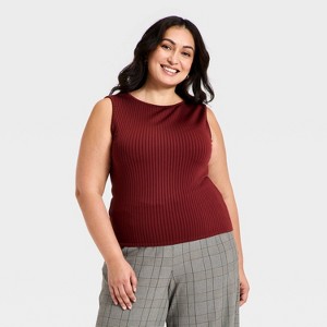 Women's Ribbed Seamless Tank Top - A New Day™ - 1 of 3