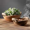 8.75"L and 10.75"L Sullivans Rustic Wood Bowl with Handles - Set of 2, Brown - 4 of 4