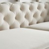 86" Fabric Tufted Sofa with Gold Details & 2 Pillows - 2 of 4