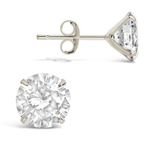SHINE by Sterling Forever Sterling Silver Everyday Essential CZ Studs - 1 of 2