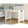 AFI Furnishings Mission Desk with Drawer and Charger White - 2 of 4
