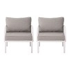 Okak Minimalist Patio Accent Chairs UV-resistant Plastic Club Chairs,Set of 1/2,Waterproof Thick Cushion Seating for Backyard,,400lbs Max - 2 of 4