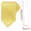 INSPIRE CHIC Men's Solid Color Classic Textured Neck Ties for Formal - 2 of 4
