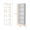 TOAOTBNBO Classic Bookcase, Modern Display Bookshelf with Storage Cabinet, Narrow Tall Book Shelf for Home Office - 3 of 4