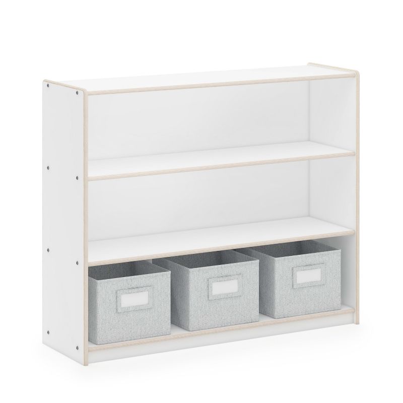 Guidecraft EdQ 3-Shelf Open Storage 36": Kids' Wooden BookShelf with Book Shelves and Bins for Classroom and Homeschool Organization, 2 of 7