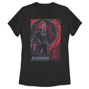 Women's Marvel Black Widow Infrared Globe T-Shirt - 1 of 3