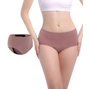 CARER Period & Incontinence Underwear for Women 5oz High Absorbent Incontience Panties Washable, Leakproof Black - 1 of 4