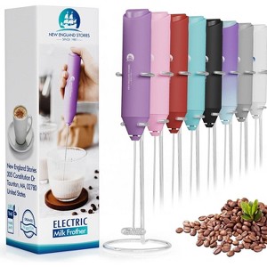 Powerful Handheld Milk Frother with Stand – Fast Foam Maker & Drink Mixer for Coffee, Latte, Matcha, and More - 1 of 4