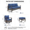Gymojoy 5 Pieces Outdoor Patio Sofa Swivel Chair with Ottoman Set - 2 of 4