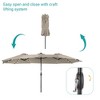 Sonkuki 15x9ft LED Double-Sided Patio Market Umbrella Aluminum Large Canopy - 4 of 4