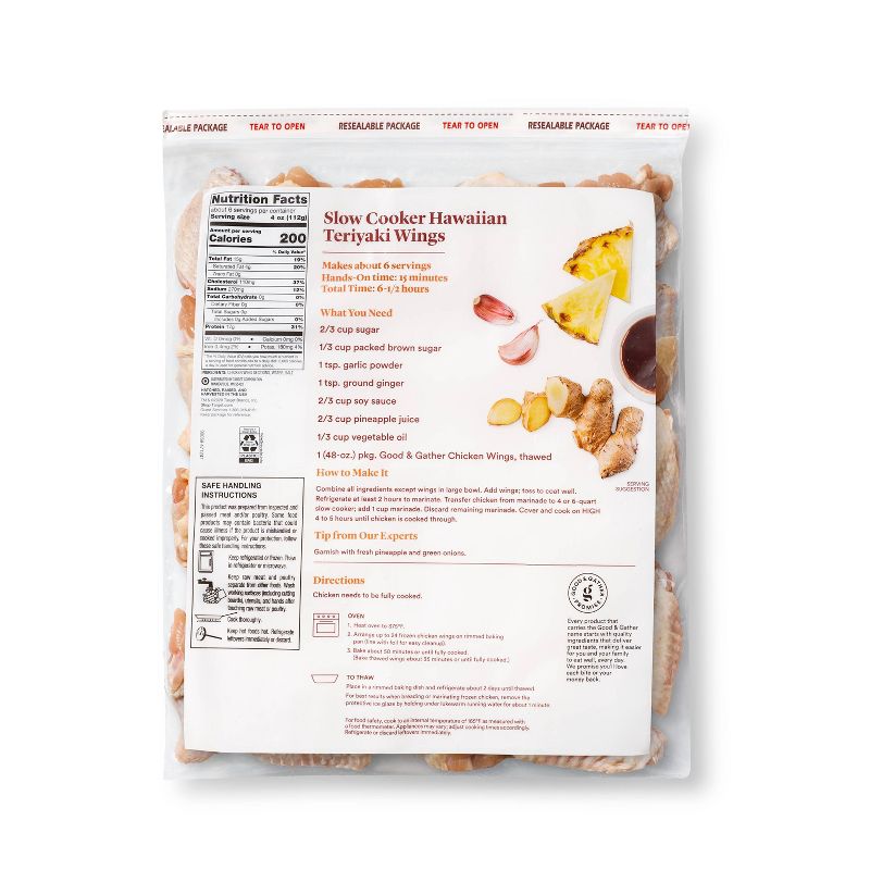 All Natural Chicken Wings - Frozen - 3lbs - Good &#38; Gather&#8482;, 3 of 4