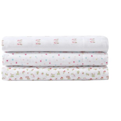 Pink Butterfly Print Twin XL Microfiber Kids Sheet Set