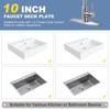 WOWOW 10 in. x 2.44 in. x 0.33 in. Stainless Steel Kitchen Sink Faucet Hole Cover Deck Plate - 3 of 4