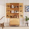 70" Kitchen Pantry Cabinet with Adjustable Shelves, 3 Drawers & 6 Door Storage, Classic Style for Dining Room Kitchen-3irtyhousy - 3 of 4