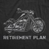 Mens Funny T Shirts Retirement Plan Motorcycle Sarcastic Graphic Novelty Tee For Men - Crazy Dog Men's T Shirt - 2 of 4
