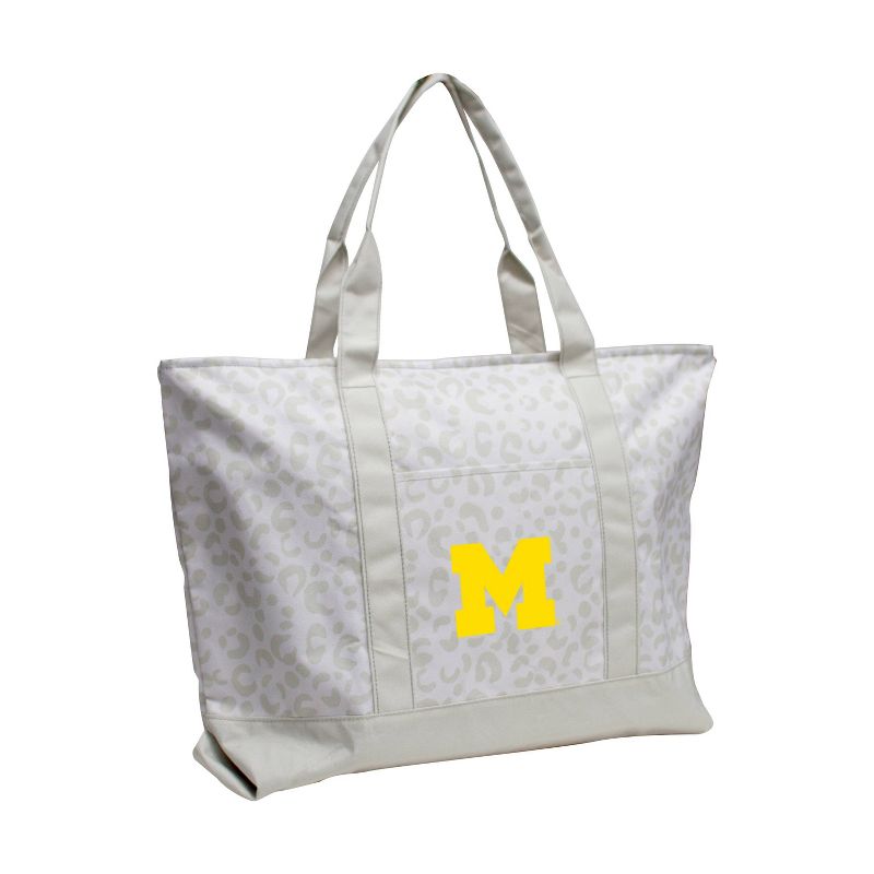 NCAA Michigan Wolverines Leopard Pattern Tote, 1 of 2